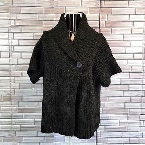 Alexandra Bartlett Black Short Sleeve Cardigan